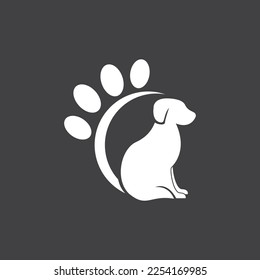 Pet Shop Silhouette Logo Vector Template