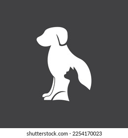 Pet Shop Silhouette Logo Vector Template