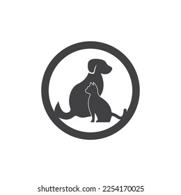Pet Shop Silhouette Logo Vector Template