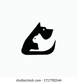 Pet shop simple vector logo design