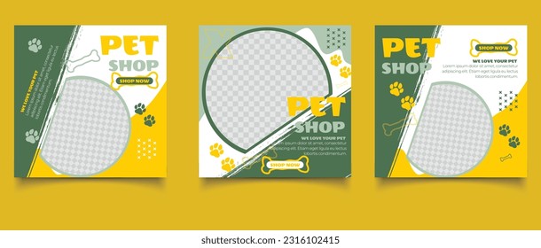 Pet shop social media banner post template