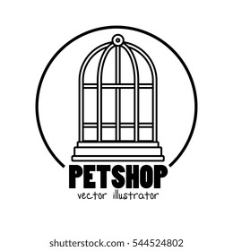 pet shop symbol cage mascot