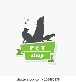 Pet shop symbol - vector illustration