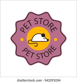Pet shop symbols vector.