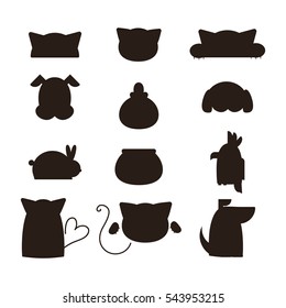 Pet shop symbols vector.