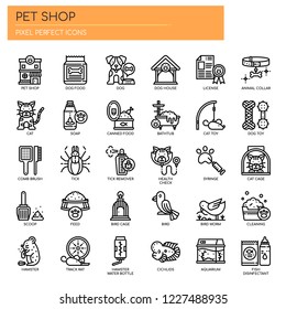 Pet Shop , Thin Line and Pixel Perfect Icons