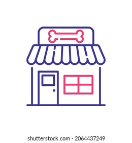 Pet Shop Vector 2 colores Icono Icono Ilustración de diseño. Símbolo veterinario sobre fondo blanco archivo EPS 10