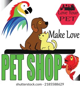 pet shop vector design for shop or logo