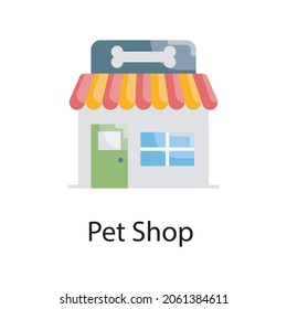 Pet Shop Vector Flat Icon Design illustration. Veterinary Symbol on White background EPS 10 File