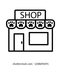 Pet shop vector icon