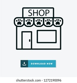 Pet shop vector icon