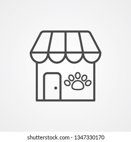 Pet shop vector icon sign symbol