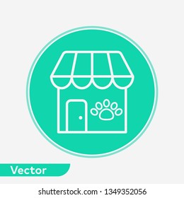 Pet shop vector icon sign symbol