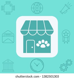 Pet shop vector icon sign symbol