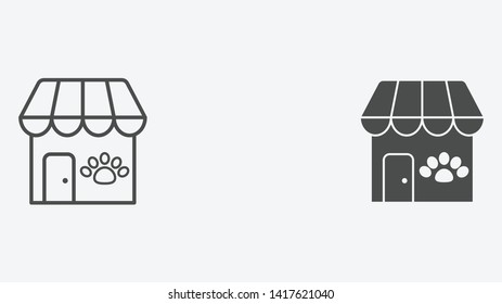 Pet shop vector icon sign symbol