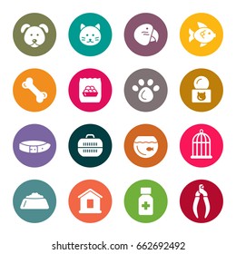 Pet shop vector icons