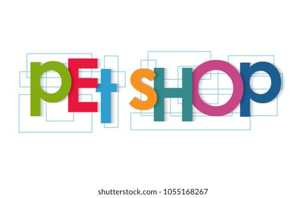 Pet shop vector letters
