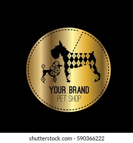 Pet shop vector logo design 