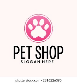 pet shop vector logo, dog and cat grooming suitable for company symbol