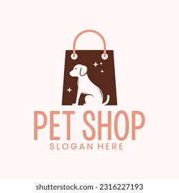 pet shop vector logo, dog and cat grooming suitable for company symbol