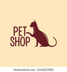 pet shop vector logo, dog and cat grooming suitable for company symbol