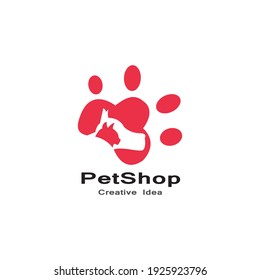 Pet Shop Vector Logo Illustration is a clean and professional logo template suitable for any business or personal identity related to animal lovers, pet shops, veterinary clinics, etc.