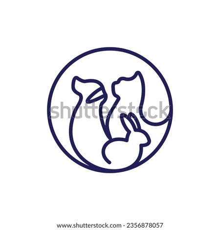 Pet Shop Vector Logo Illustration is a clean and professional logo template suitable for any business or personal identity related to animal lovers, pet shops, veterinary clinics, etc.