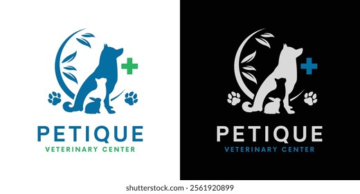 Pet shop and vet clinic logo design