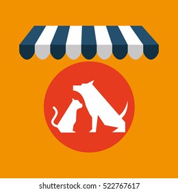 pet shop with vet dog and  vector illustration eps 10