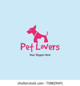 Pet shop, veterinary clinic logo. Animals, dog, cat, parrot icon or symbol. Label vector illustration