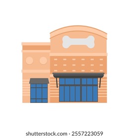 Pet Shop, Veterinary Flat Vector Illustration