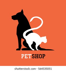 Pet shop. Veterinary sign - vector