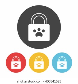 pet shopping bag icon