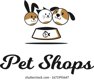 Pet shops Logo Vector Illustration