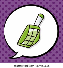 pet shovel doodle, speech bubble