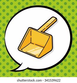 pet shovel doodle, speech bubble