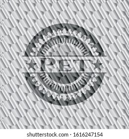 Pet silver badge or emblem. Scales pattern. Vector Illustration. Detailed.