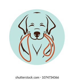 Pet Sitter dog Day care  logo icon illustration