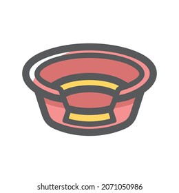 Pet sleeping place Vector icon Cartoon illustration.