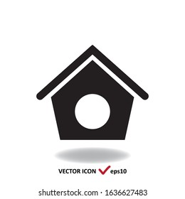 Pet small house vector flat icon isolated on white