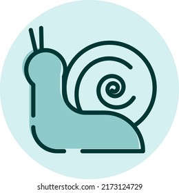 Caracol mascota, ilustración, vector sobre un fondo blanco.