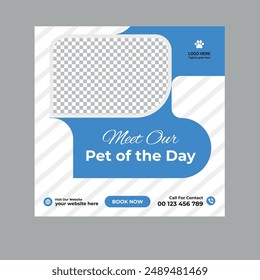 pet social media banner template design