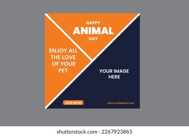 pet social media design template