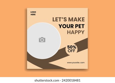 pet social media post, banner design