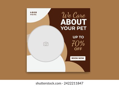 Pet Social Media Post, Pet Banner Design, pet template,