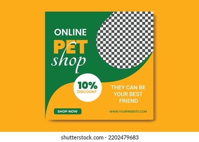 Pet Social Media Post Design Template