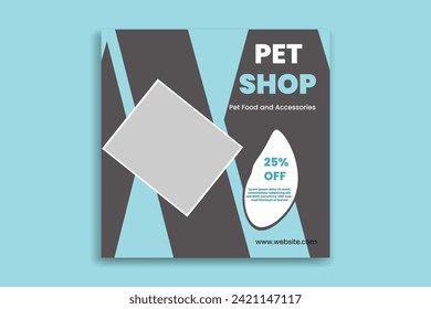 Pet Social media post, pet shop banner design