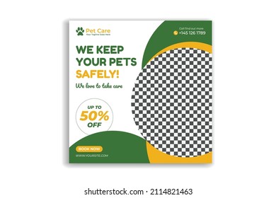 pet social media post template,instagram post design,banner ads