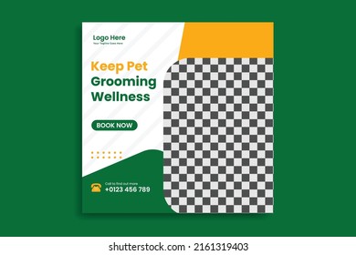 Publicación en redes sociales para mascotas, plantilla de diseño de banners web para mascotas