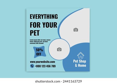 Pet social media post,pet banner design